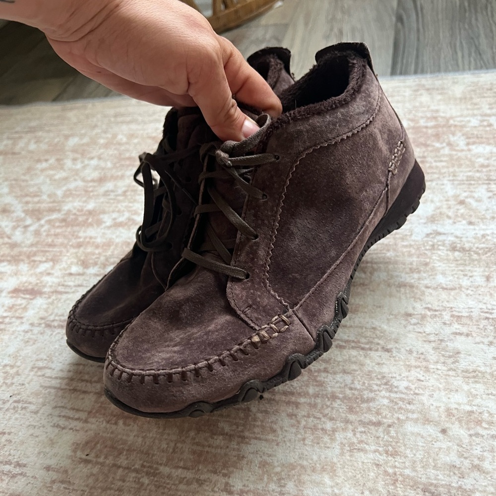 Sketchers Bikers Suede Ankle Boot sz 7.5